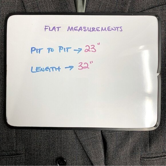 Vintage Steel Dark Grey Double Breasted Virgin Wool Blazer 42R - Picture 6 of 13